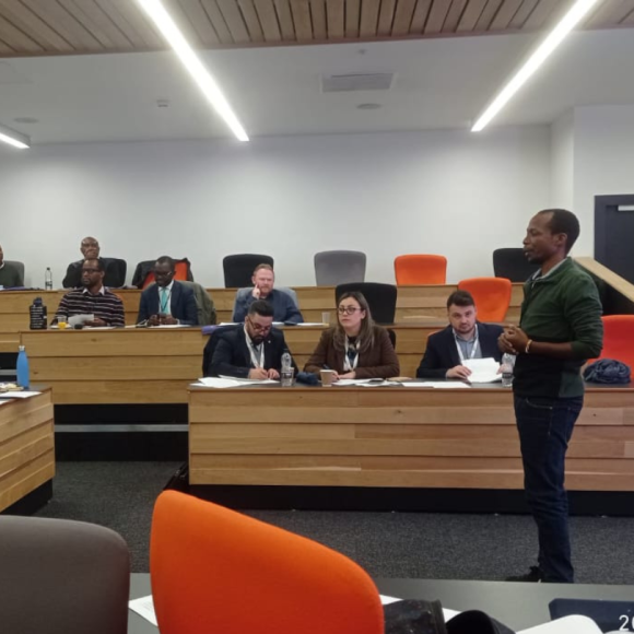 Founder makeing a presentation